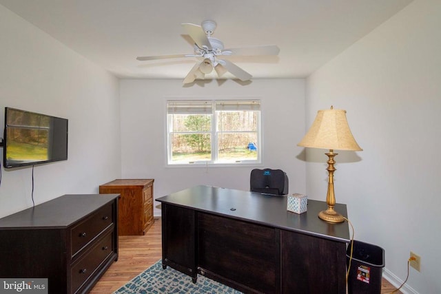11523 Red Rock Ln, Bumpass, VA 23024 - office space featuring light wood finished floors and ceiling fan