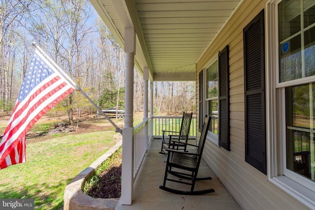 11523 Red Rock Ln, Bumpass, VA 23024 - porch with a yard