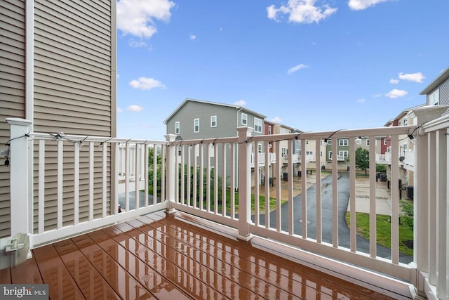  - balcony with a residential view