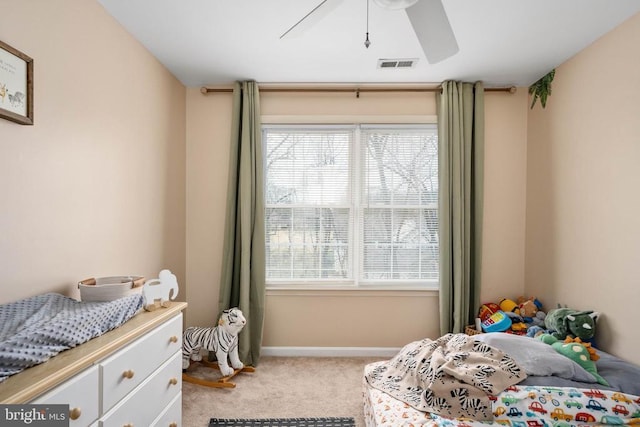 13104 Willow Point Dr, Fredericksburg, VA 22408 - bedroom featuring carpet flooring, ceiling fan, and baseboards