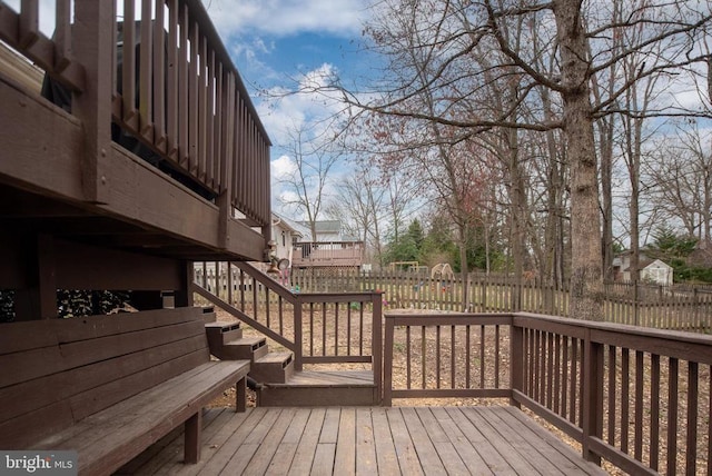 13104 Willow Point Dr, Fredericksburg, VA 22408 - wooden deck featuring fence and stairway
