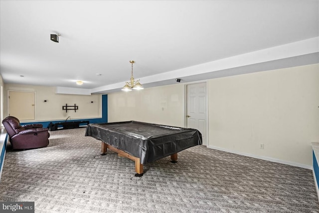 12017 Stonehenge Dr, Fredericksburg, VA 22407 - recreation room with carpet floors and billiards table