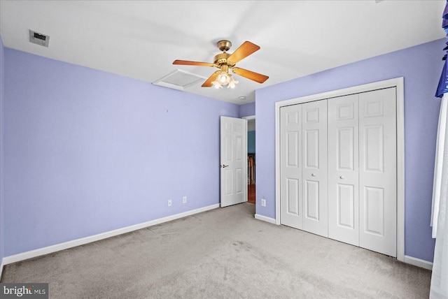 12017 Stonehenge Dr, Fredericksburg, VA 22407 - unfurnished bedroom featuring carpet floors, a closet, and a ceiling fan