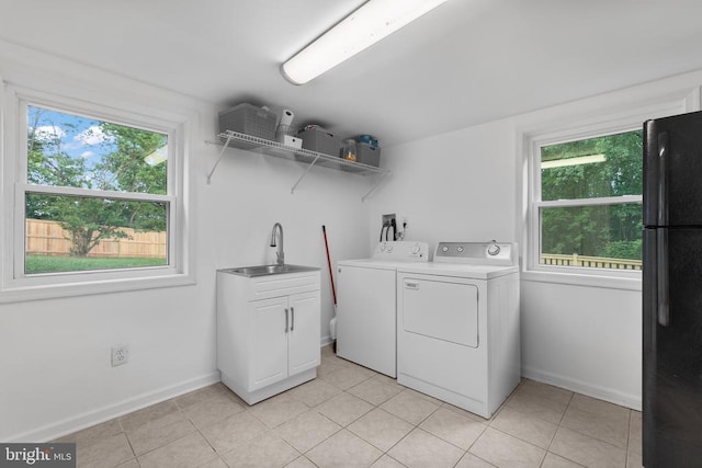 13179 Scotts Mill Rd, Culpeper, VA 22701 - laundry area with a sink, independent washer and dryer, healthy amount of natural light, and baseboards