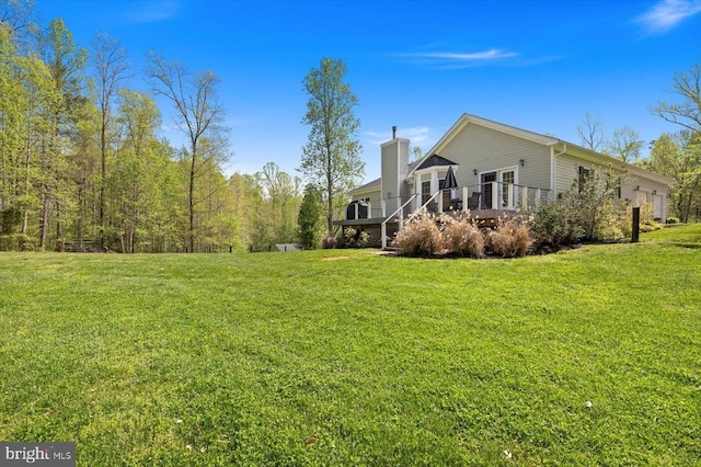 279 Carriage Ln, Madison, VA 22727 - view of green lawn featuring a wooden deck