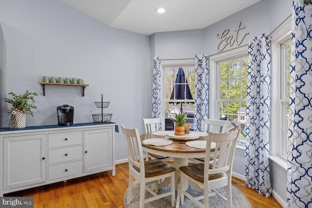279 Carriage Ln, Madison, VA 22727 - dining area featuring wood finished floors, baseboards, and recessed lighting