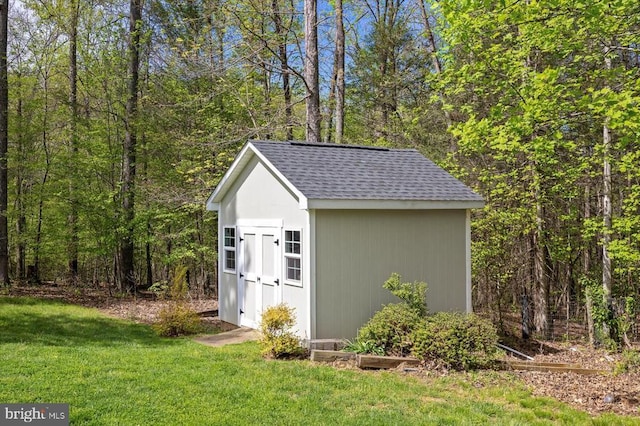 279 Carriage Ln, Madison, VA 22727 - view of shed featuring a view of trees
