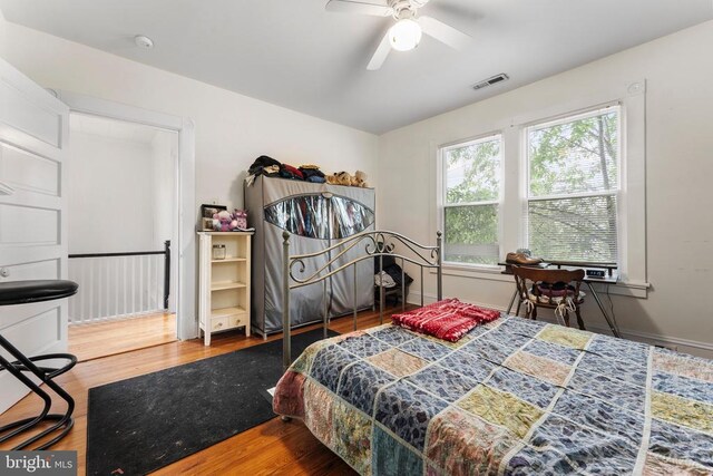 104 Fifth, Mineral, VA 23117 - bedroom featuring wood finished floors and a ceiling fan