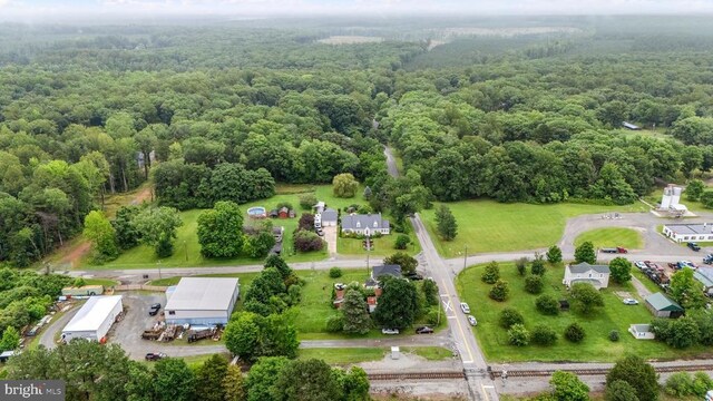 104 Fifth, Mineral, VA 23117 - aerial view of property and surrounding area with a forest