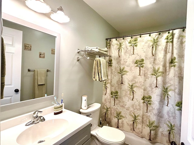 7 Rolla Mill Rd, Verona, VA 24482 - bathroom with vanity, toilet, and shower / bath combination with curtain