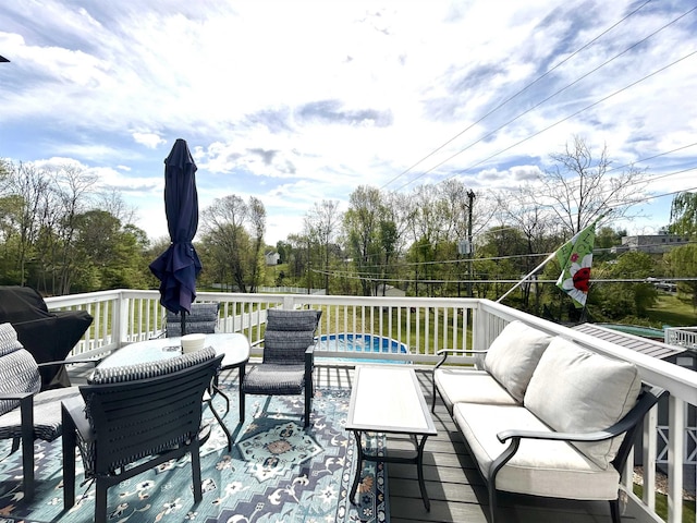 7 Rolla Mill Rd, Verona, VA 24482 - wooden deck with an outdoor living space