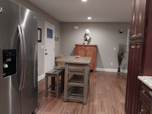 7 Rolla Mill Rd, Verona, VA 24482 - dining room with recessed lighting, light wood-type flooring, and baseboards