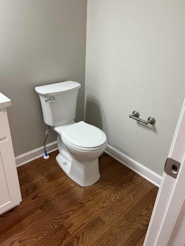 79 Meriwether Cir, Stuarts Draft, VA 24477 - half bath featuring baseboards, toilet, wood finished floors, and vanity