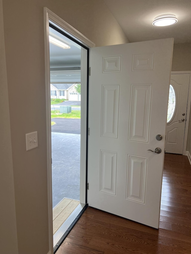 79 Meriwether Cir, Stuarts Draft, VA 24477 - foyer entrance featuring dark wood-style flooring