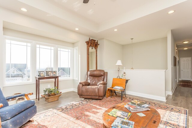 123 Beauregard Dr, Staunton, VA 24401 - sitting room with wood finished floors, recessed lighting, and ceiling fan