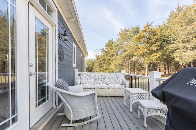 123 Beauregard Dr, Staunton, VA 24401 - wooden terrace with a grill