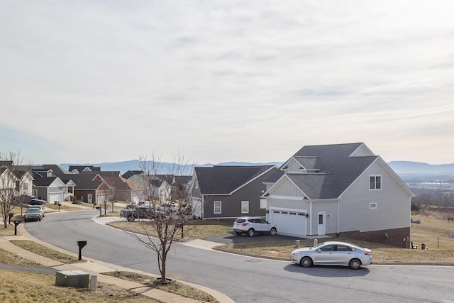 123 Beauregard Dr, Staunton, VA 24401 - view of asphalt street with a residential view, curbs, sidewalks, and a mountain view