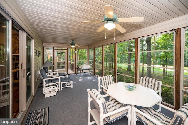 106 Tallwood Trl, Locust Grove, VA 22508 - sunroom featuring a ceiling fan and outdoor dining space