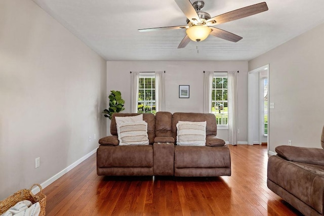 38 Boyington Blvd, Waynesboro, VA 22980 - living area with wood-type flooring and a ceiling fan