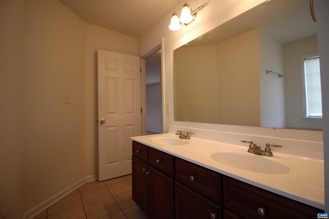 10 Lady Slipper Dr, Waynesboro, VA 22980 - bathroom featuring tile patterned flooring, baseboards, and double vanity
