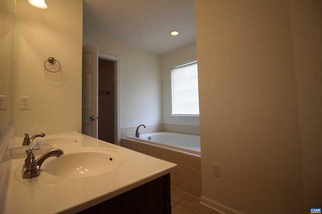 10 Lady Slipper Dr, Waynesboro, VA 22980 - full bath with tile patterned flooring, a bath, and double vanity