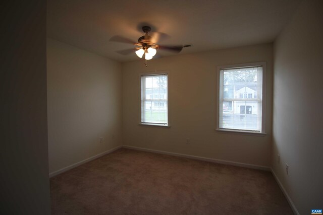 10 Lady Slipper Dr, Waynesboro, VA 22980 - spare room featuring ceiling fan, carpet flooring, and baseboards