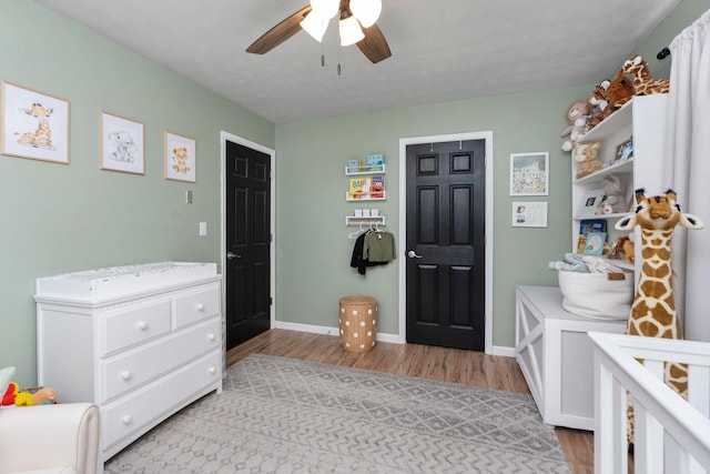 146 Harper St, Weyers Cave, VA 24486 - bedroom featuring light wood finished floors, baseboards, and ceiling fan