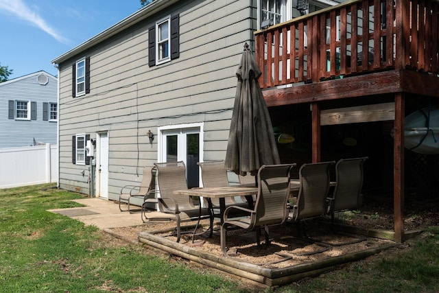 146 Harper St, Weyers Cave, VA 24486 - back of property featuring a wooden deck