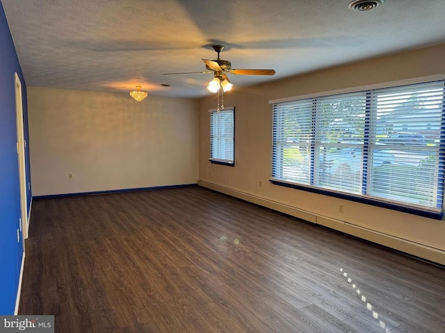 16 Park Ave, Luray, VA 22835 - spare room featuring ceiling fan, wood finished floors, and a textured ceiling