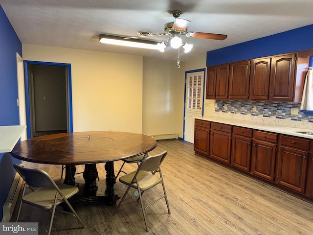 16 Park Ave, Luray, VA 22835 - dining space featuring light wood-style flooring and ceiling fan