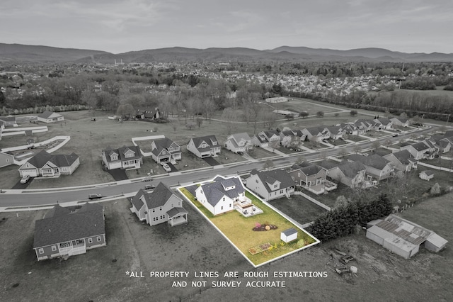 141 Tomasville Dr, Waynesboro, VA 22980 - bird's eye view with a mountain view and a residential view