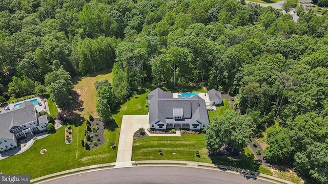 11206 Preswick Ln, Spotsylvania, VA 22551 - aerial view of a heavily wooded area and a pool