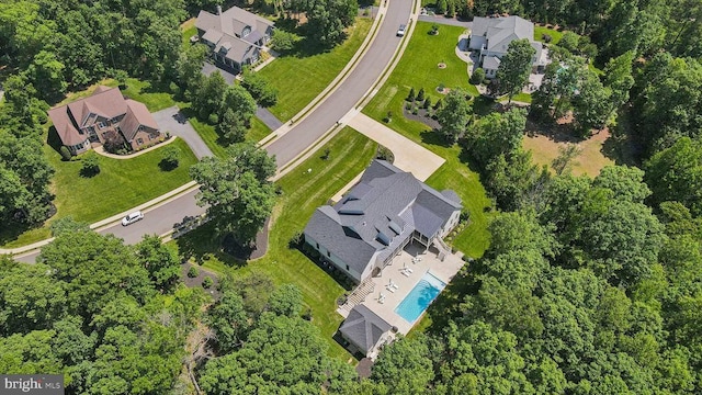 11206 Preswick Ln, Spotsylvania, VA 22551 - aerial view of property and surrounding area with a pool and nearby suburban area