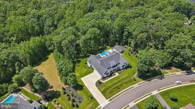 11206 Preswick Ln, Spotsylvania, VA 22551 - drone / aerial view of a forest and a pool