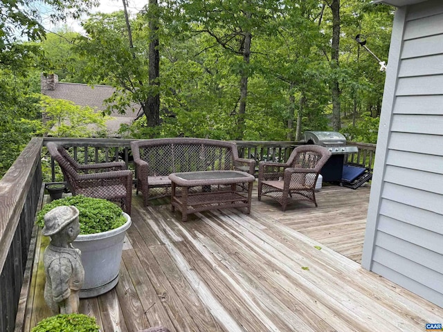 100 N Rock Tree Ln, Wintergreen Resort, VA 22967 - deck with grilling area