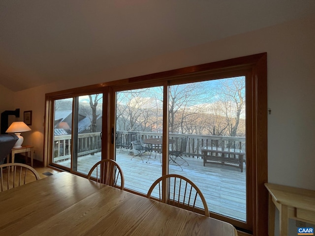 100 N Rock Tree Ln, Wintergreen Resort, VA 22967 - dining space featuring plenty of natural light and wood finished floors