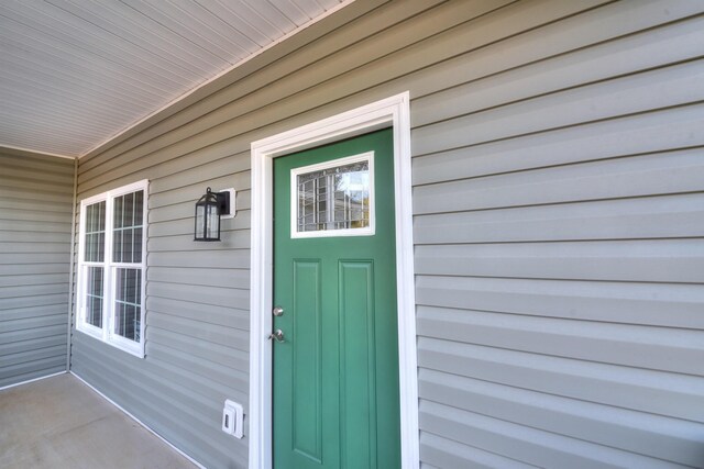 view of doorway to property