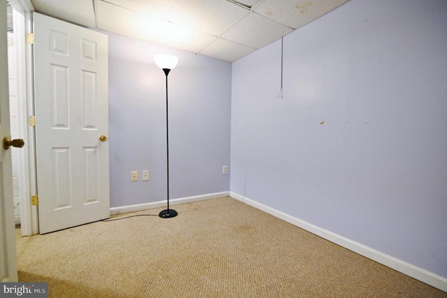 140 Wayland Dr, Stanley, VA 22851 - basement with a paneled ceiling, carpet, and baseboards