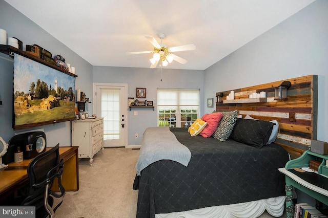 625 Yorktown Blvd, Locust Grove, VA 22508 - bedroom with carpet floors, baseboards, a ceiling fan, and an office area
