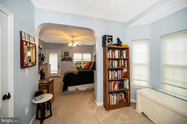 625 Yorktown Blvd, Locust Grove, VA 22508 - carpeted bedroom with arched walkways and baseboards