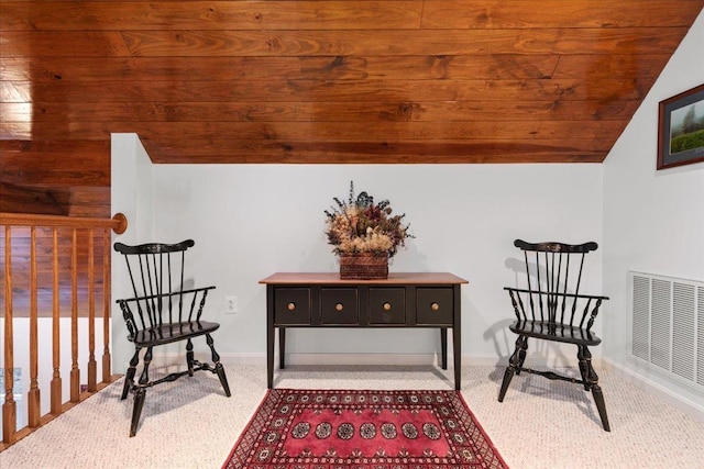 130 Rainier Rd, Mcgaheysville, VA 22840 - living area featuring lofted ceiling, baseboards, and carpet