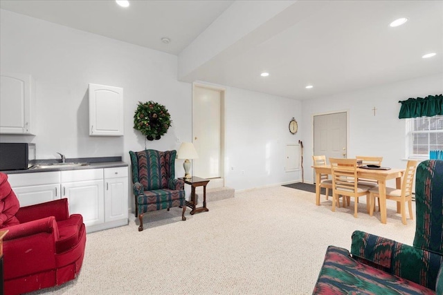 130 Rainier Rd, Mcgaheysville, VA 22840 - living area with light colored carpet and recessed lighting