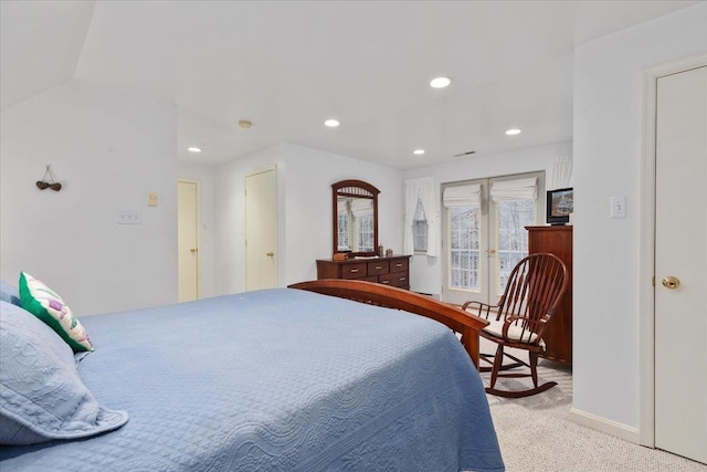 130 Rainier Rd, Mcgaheysville, VA 22840 - carpeted bedroom featuring recessed lighting, access to outside, baseboards, and french doors