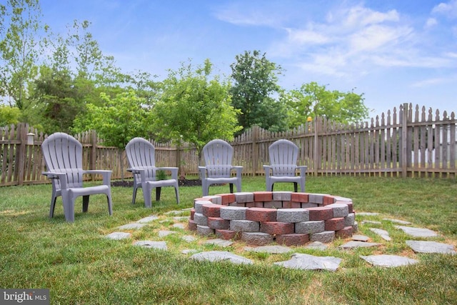 2609 Melissa Ct, Fredericksburg, VA 22408 - view of yard featuring an outdoor fire pit