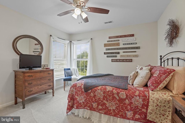2609 Melissa Ct, Fredericksburg, VA 22408 - bedroom featuring baseboards, carpet, and a ceiling fan