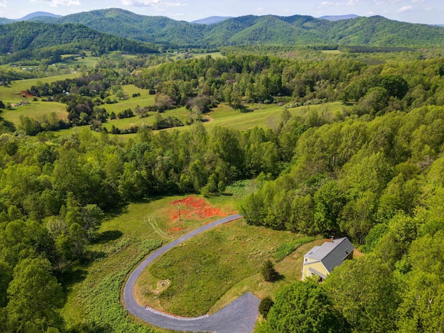 66 Spencer Ln, Lovingston, VA 22949 - aerial view with a mountain view and a view of trees