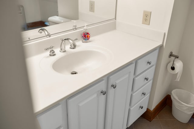 66 Spencer Ln, Lovingston, VA 22949 - bathroom featuring toilet, tile patterned flooring, and vanity