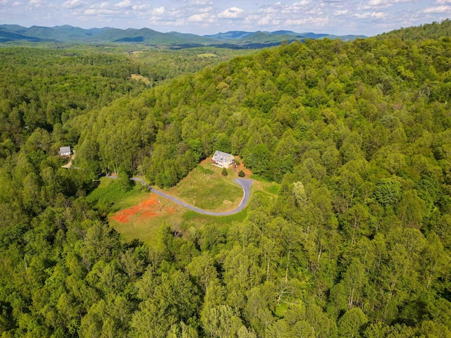 66 Spencer Ln, Lovingston, VA 22949 - bird's eye view featuring a mountain view and a forest view