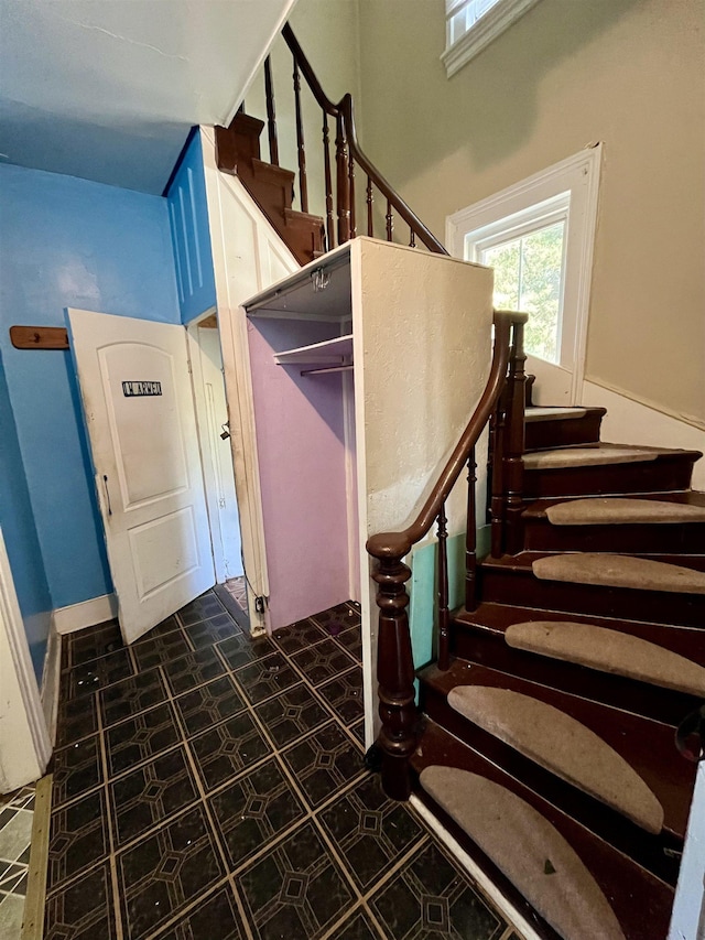 view of stairway
