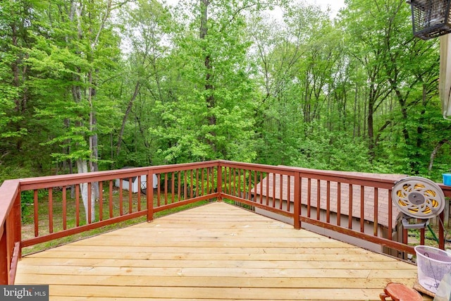 view of wooden deck